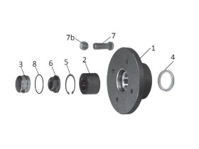 image de Kit moyeu étanche 4x115 PAILLARD | Essieu non freiné | Roulement cartouche